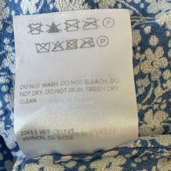 Reformation Size XS Azzuro Blue Floral Orangerie Smocked Mini Dress - Picture 9 of 12